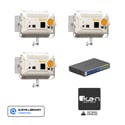 Photo of Ikan LBX5-POE-WH-3L-1SU 3x Lyra POE Half X 1 Bi-Color Studio Panel 45W PoE++ LED Light Kit w/ Netgear Switch - White
