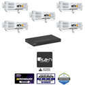 Photo of Ikan 5x White Lyra POE Low Pro Bi-Color Studio Panel Soft LED Lights w/ Netgear Managed PoE++ Ultra60 Switch Bundle