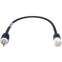 Photo of Laird 15 Amp NEMA Plug to 20 Amp NEMA Female Power Adapter Cable - 2 Foot
