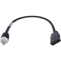 Photo of Laird 15 Amp NEMA Plug to Bates Style Stage Pin Female Power Adapter Cable - 2 Foot