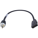 Photo of Laird 20 Amp NEMA Plug to Female Bates Style Stage Pin Power Adapter Cable - 2 Foot