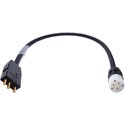 Photo of Laird LDC-BSPM-15NF Bates Style Male Stage Pin to 15 Amp NEMA Female Power Adapter Cable - 2 Foot