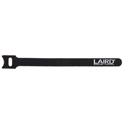 Photo of Laird Hook and Loop Cable Wrap 12mm x 180mm Black with White Logo - 10 Pack