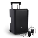 LD Systems ANNY 10-BPH2-B5.1 10-Inch Battery Portable Powered Bluetooth PA with Mixer/2x Headset Mics & Bodypacks