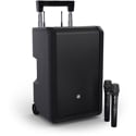 LD Systems ANNY10 HHD2 Battery-Powered Bluetooth 10-Inch PA Speaker with 2 Handheld Microphones