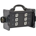 Photo of Lex BNZJ2-6M-CLP Bento Enclosure LSC19 Panel Mount Inlet with Feed Thru (6) 20A Neutrik PowerCon C-Clamp Mountable Type1