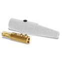 Photo of LEX LEX-CLS40MBB 400 Amp Cam-Type 16 Series Male Inline Connector 2/0 - 4/0 AWG - White