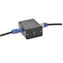 Lex DB20PC-SBPC PowerCON 20 Amp Power Distribution Quad Box with Dual NEMA 5-20 Outlets & powerCON Feed Thru
