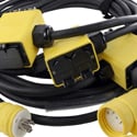 Lex DB20-QD50GF-FT 20 Amp Phase GFCI Quad Stringer PowerFLEX Receptacle - 125 VAC