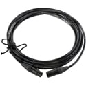 LEX DMX-3P-10 PowerFLEX Tour Grade 3 Pin XLR DMX512 Shielded M-F Lighting Extension Cable - 22AWG - Black - 10 Foot