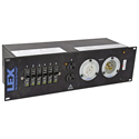 Lex PRM3IN-3CC4DC PowerRACK 3RU 30 Amp Rack Mount Power Distribution - L21-30 to L5-30 Duplex Receptacles