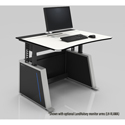 LundHalsey Visionline AIR 24/7 Command & Control Height Adjustable Console - Small / 49.5 In. Wide - Assembly Required
