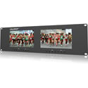 Lilliput RM-7024 VD 3RU Dual 7 Inch Rack Monitor with Dual VGA/Video/DVI