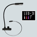 Littlite IS2-LED-3-UV Lampset 18inch Top Mount Gooseneck Console Light Bottom Mount Cordset Mounting Kit w/ Power Supply