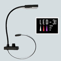 Littlite IS3-LED-3-UV Lampset 12inch Top Mount Gooseneck Console Light Bottom Mount Cordset Mounting Kit w/ Power Supply