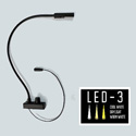Photo of Littlite IS3-LED-3 Lampset 12-inch Top Mount Gooseneck Console Light Bottom Mount Cordset Mounting Kit w/ Power Supply