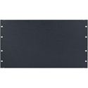 Lowell AP-6 6RU Aluminum Blank Panel / Wrinkle-Finish Black