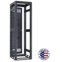 Photo of Lowell LGR-4027 40RU Gangable / Open-Frame Rack w/ Rear Door / 27 Inch Deep