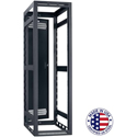 Photo of Lowell LGR-4032 40RU Gangable / Open-Frame Rack w/ Rear Door / 32 Inch Deep