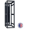 Photo of Lowell LGR-4042 40RU Gangable / Open-Frame Rack w/ Rear Door / 42 Inch Deep