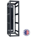 Photo of Lowell LGR-4432 44RU Gangable / Open-Frame Rack w/ Rear Door / 32 Inch Deep