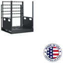 Photo of Lowell LPTR2-1219 12RU Pull & Turn Millwork Rack w/ Two Support Rails / 19 Inch Deep