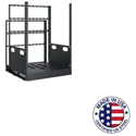 Photo of Lowell LPTR2-1419 14RU Pull & Turn Millwork Rack w/ Two Support Rails / 19 Inch Deep