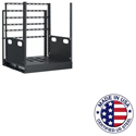 Photo of Lowell LPTR4-1219 12RU Pull & Turn Millwork Rack w/ Four Support Rails / 19 Inch Deep