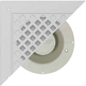 Lowell 15W Paging Speaker Assembly w/ Flush-Mount Re-Entrant Unihorn & Vandal-Resistant Grill - Indoor/Outdoor - White