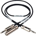 Sescom DSLR Cable 3.5mm TRS Line to 3.5mm TRS Mic 35dB Attenuation w/ Monitoring Tap for Tascam DR-100 -