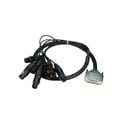 LYNX Technik RAC MF 25-4/4 25 pin D-Sub Male to 4 Male and 4 Female XLR Audio Adapter Cable