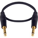 Photo of Sescom LOPRO-QP-18IN Audio Cable LoProfile Mogami Star-Quad 1/4 TS Mono Male to 1/4 TS Mono Male - 1.5 Foot