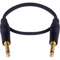 Sescom LOPRO-QP-3 Audio Cable LoProfile Mogami Star-Quad 1/4 TS Mono Male to 1/4 TS Mono Male - 3 Foot