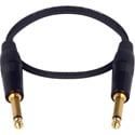 Sescom Audio Cable LoProfile Mogami Star-Quad 1/4-Inch TS Mono Male to 1/4-Inch TS Mono Male - 3 Foot