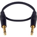 Sescom LOPRO-QP-3 Audio Cable LoProfile Mogami Star-Quad 1/4 TS Mono Male to 1/4 TS Mono Male - 3 Foot