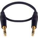 Photo of Sescom LOPRO-QPS-18IN Audio Cable LoProfile Mogami Star-Quad 1/4 TRS Balanced Male to 1/4 TRS Balanced Male - 1.5 Foot