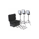 Photo of Litepanels 935-3207 Astra 6X Traveler Bi-Color Trio 3-Light Kit with Gold Mount Battery Brackets