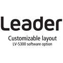 Leader LV5300-SER26 LAYOUT - Customizable User Layout Display Option for LV5300 (software)