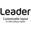 Leader LV5350-SER26 LAYOUT - Customizable User Layout Display (software option)