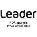 Leader LV7600-SER23 HDR - High Dynamic Range PQ - HLG and SLOG-3 Monitoring (software option)