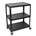 Photo of Luxor AVJ42XL Steel Adjustable Height Extra Large AV Cart