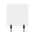 Photo of Luxor DIVCL-6030C RECLAIM Acrylic Sneeze Guard 24x24-Inch Clear Divider with 2 Side Desk Clamps