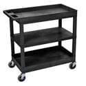 Luxor EC121-B Three Shelf Utility Cart