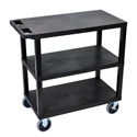 Photo of Luxor EC222HD-B Three Shelf Utility Cart