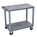 Luxor EC22HD-G Two Shelf Utility Cart