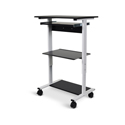 Photo of Luxor STAND-WS30 Three-shelf Adjustable Stand Up Workstation - 150 Pound Load Capacity - 150 Pound Weight Capacity