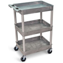 Gray 18x24 Three Shelf Tub Cart