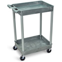 Photo of Gray 18x24 Two Shelf Tub Cart