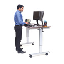 Photo of Luxor STANDUP-CF60-DW 60 Inch Crank Adjustable Stand Up Desk