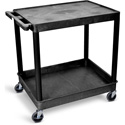 Photo of Luxor TC21 Black 32x24 Two Shelf Tub Cart